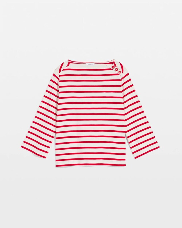 Bateau Neck Stripe Top - image 5